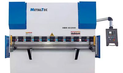 Листогибочный гидравлический пресс MetalTec HBM 40/2500 с контроллером E22 и инвертором заднего упора